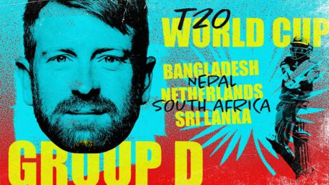 A graphic for Group D at the T20 World Cup showing Bangladesh, Nepal, Netherlands, South Africa, Sri Lanka