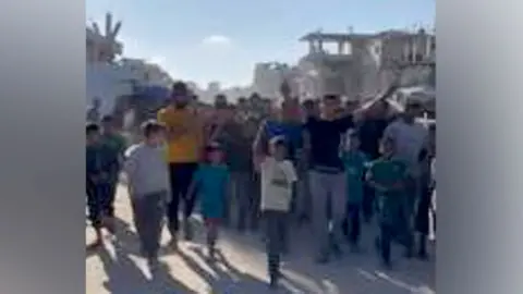 Anti-Hamas protest in Khan Younis, southern Gaza