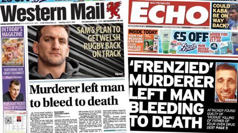 Western Mail and South Wales Echo front page