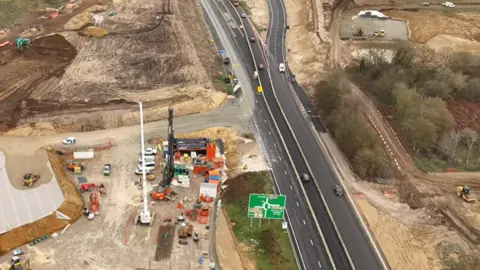 Part of the site around the Thickthorn roundabout in Norwich.
