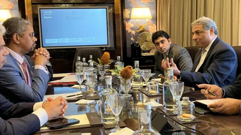 Welsh government Vaughan Gething meeting Tata boss TV Narendran and other senior executives