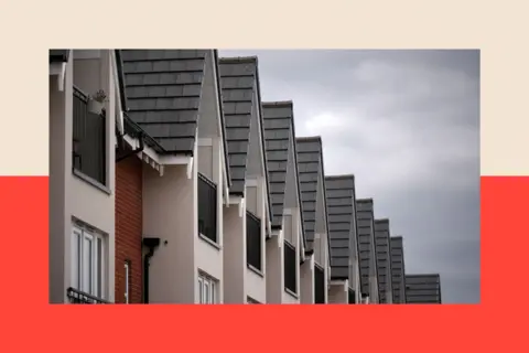 Getty Images A general view of new homes built on a development site in Southport, England