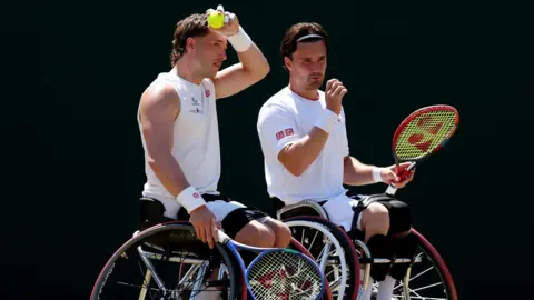 Alfie Hewett and Gordon Reid in the Wimbledon wheelchair doubles semi-finals