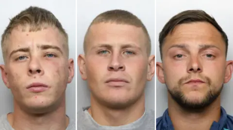 West Yorkshire Police Custody images of three men. 