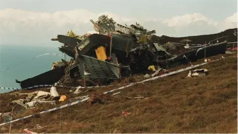 PA Helicopter wreckage on the Mull of Kintyre