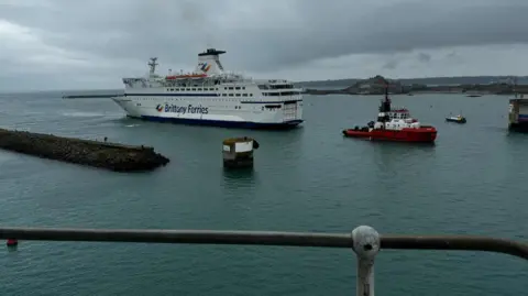 Ports of Jersey The Bretagne arrives at St Helier's harbour