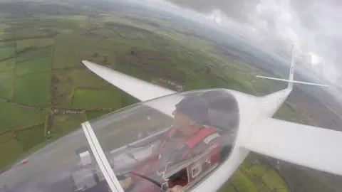 Steve Fletcher Gliding above Devon