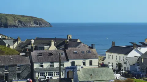 Aberdaron village - view of the coast and village