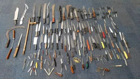 Cambridgeshire Police Knives recovered during amnesty 