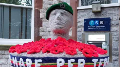 Bryony Crump Royal Marines knitted tribute