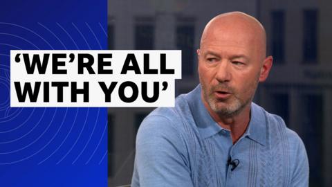 Match of the Day's Alan Shearer and Gary Lineker send a message of support to Alan Hansen