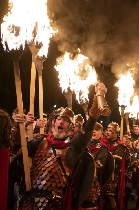 PA Media Edinburgh torchlight procession