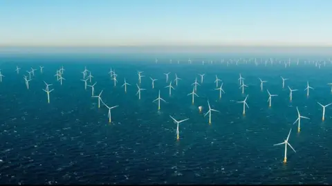 Charlotte Webb/National Grid Wind turbins in the sea