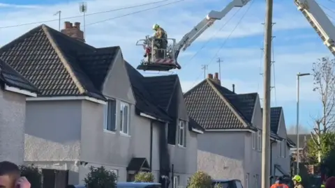 Leicester Media Online photo of house damaged by fire