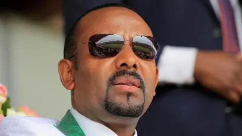 Reuters Ethiopian Prime Minister Abiy Ahmed at an event in Ethiopia in June 2021.