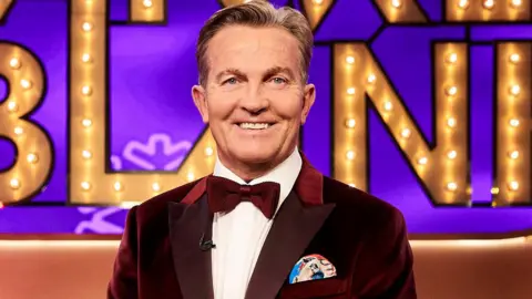 Bradley Walsh on the set of Blankety Blank