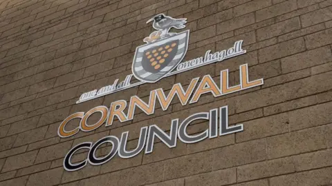 BBC Cornwall Council sign