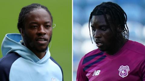Romaine Sawyers and Sheyi Ojo pictured during their time at Cardiff City