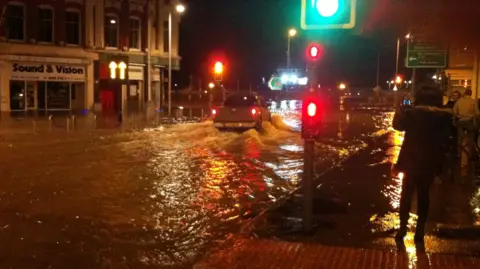 Guy Campbell/BBC Flooding in Lowestoft, December 2013