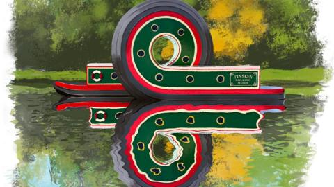 Image of the planned loop-shaped canal boat artwork