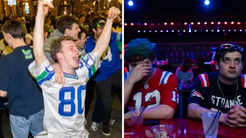 Patriot and Seahawk fans are reacting to the Super Bowl win and loss.