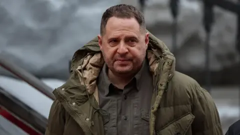 93202940-cc6f-11f0-a892-01d657345866.jpg Zelenskyi's chief of staff, Andriy Yermak, resigned following anti-corruption raids