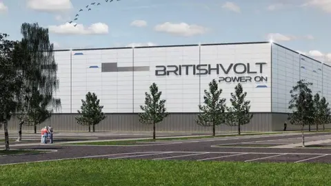 Britishvolt/PA Media Britishvolt factory CGI