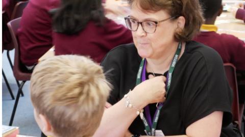 Children at a knife-crime workshop