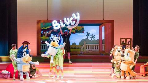 A scene from the theatre adaptation of Bluey