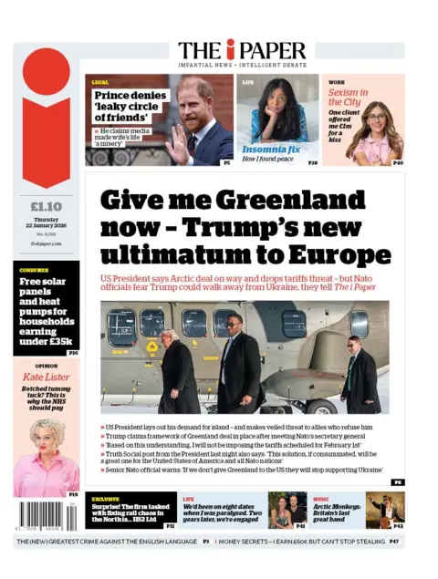 "Give me Greenland now - Trump's new ultimatum to Europe."