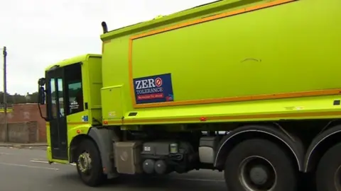 BBC Green Cityclean bin lorry