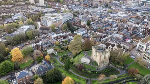 Getty Images Guildford seen from the air