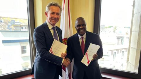 Jersey’s Attorney General Mark Temple KC and the Vice-Attorney General of Mozambique Alberto Paulo