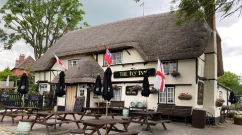 BBC A front on image of the Ivy Inn, Heddington