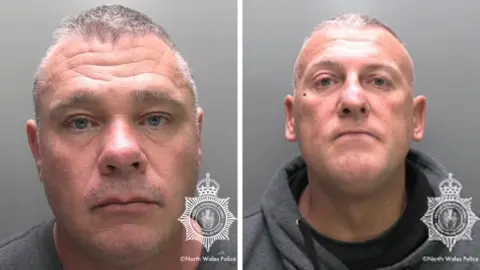 North Wales Police Custody images of Lee Abblit and Christopher Thompson