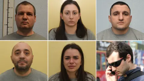  Mugshot of Orlin Roussev, mugshot of Katrin Ivanova, mugshot of Ivan Stoyanov, Tihomir Ivanchev, mugshot of Vanya Gaberova, mugshot of Biser Dzhambazov.