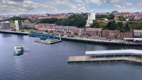 CGI of the new North Shields ferry landing