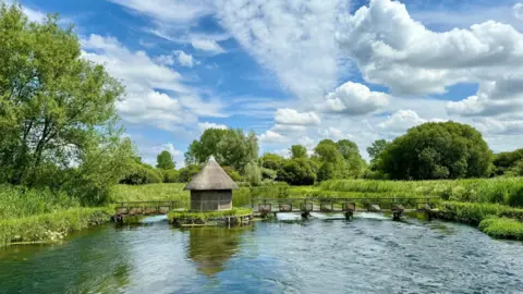 FRIDAY - The fisherman's hut on the River Test at Longstock