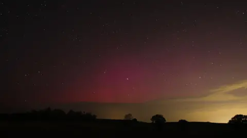 The Northern Lights over Oswestry