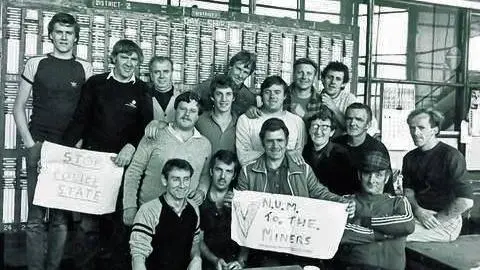 Rab Wilson Strikers from Barony Colliery in 1984