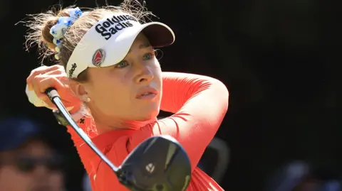 Nelly Korda in action during the third round of the US Women's Open 