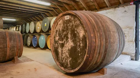 A barrel of whisky. 