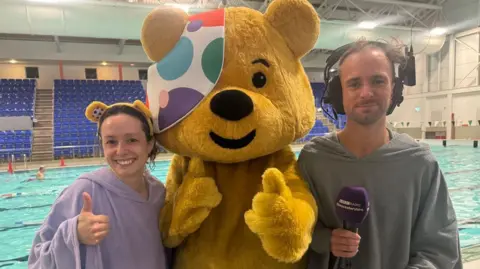 The team at BBC Radio Gloucestershire completed their swimming challenge!