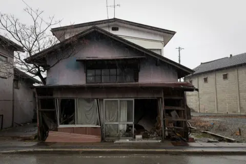 Getty image is located along the street of Fukushima Prefecture in an abandoned house