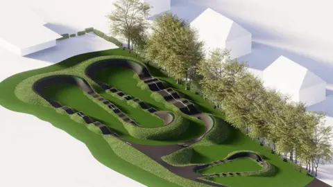 An artist impression of the pump track 