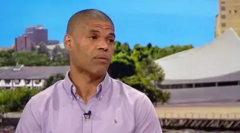 Calvin Buckley speaking in the BBC Breakfast studio