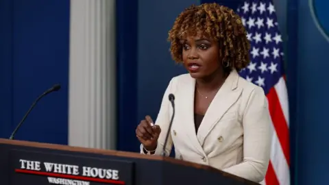 Getty Images  White House Press Secretary Karine Jean-Pierre speaks at a press briefing at the White House on June 18, 2024 in Washington, DC