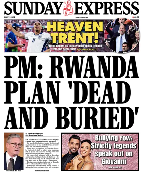 Front page of the Daily Express