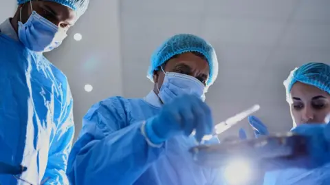 Chart showing surgeons