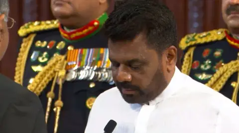 BBC Anura Kumara Dissanayake is sworn in as the president